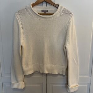 J.Crew | NWT | Women's | Heritage Cotton Rollneck Sweater | White | M